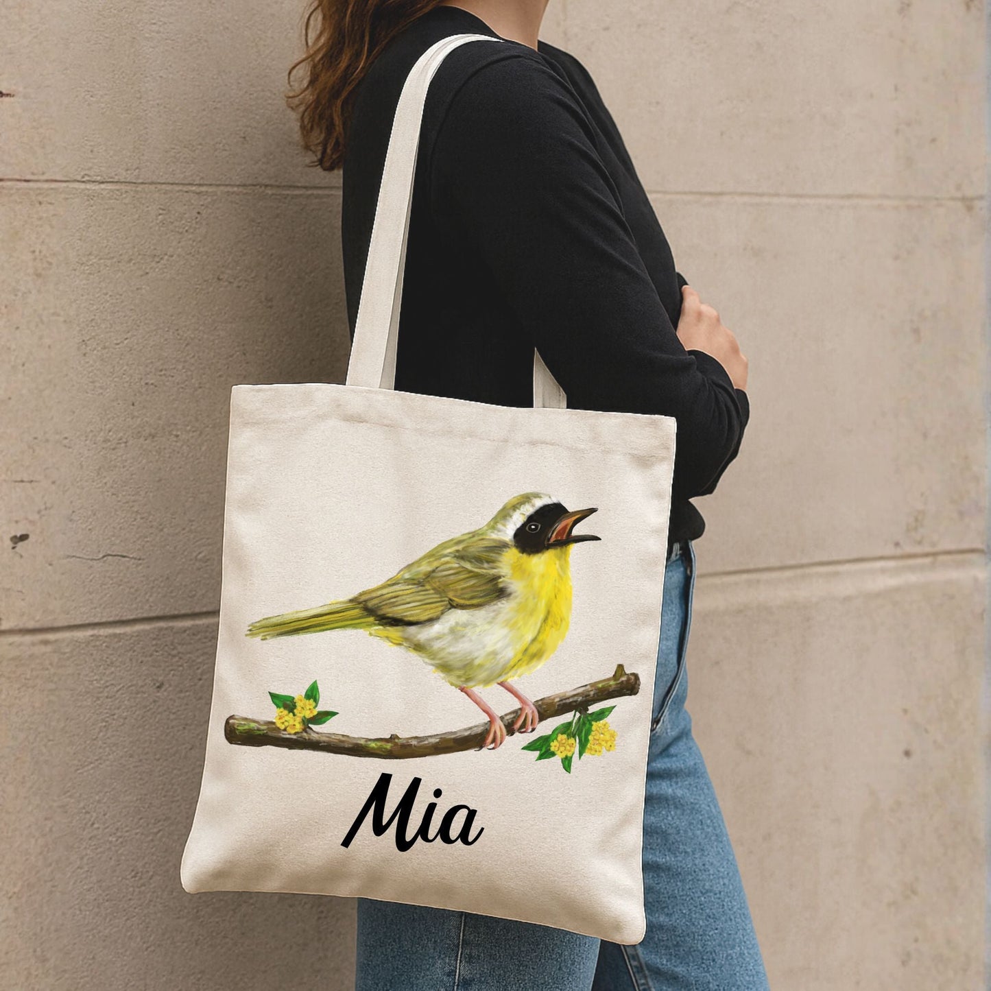 Common Yellowthroat Canvas Tote Bag - MerikaArt