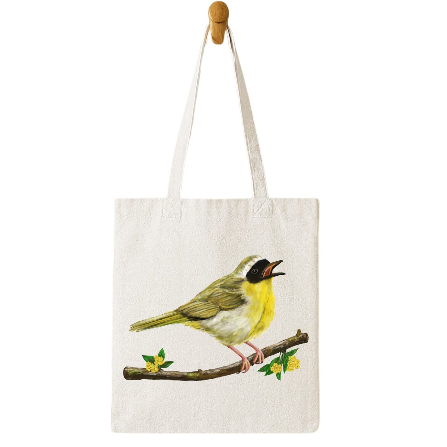Common Yellowthroat Canvas Tote Bag - MerikaArt