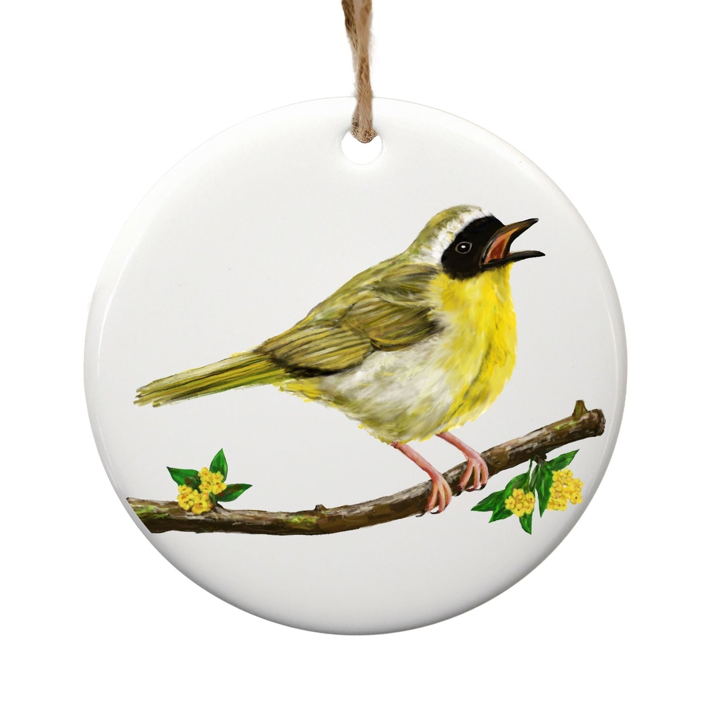 Common Yellowthroat Ceramic Ornament - MerikaArt