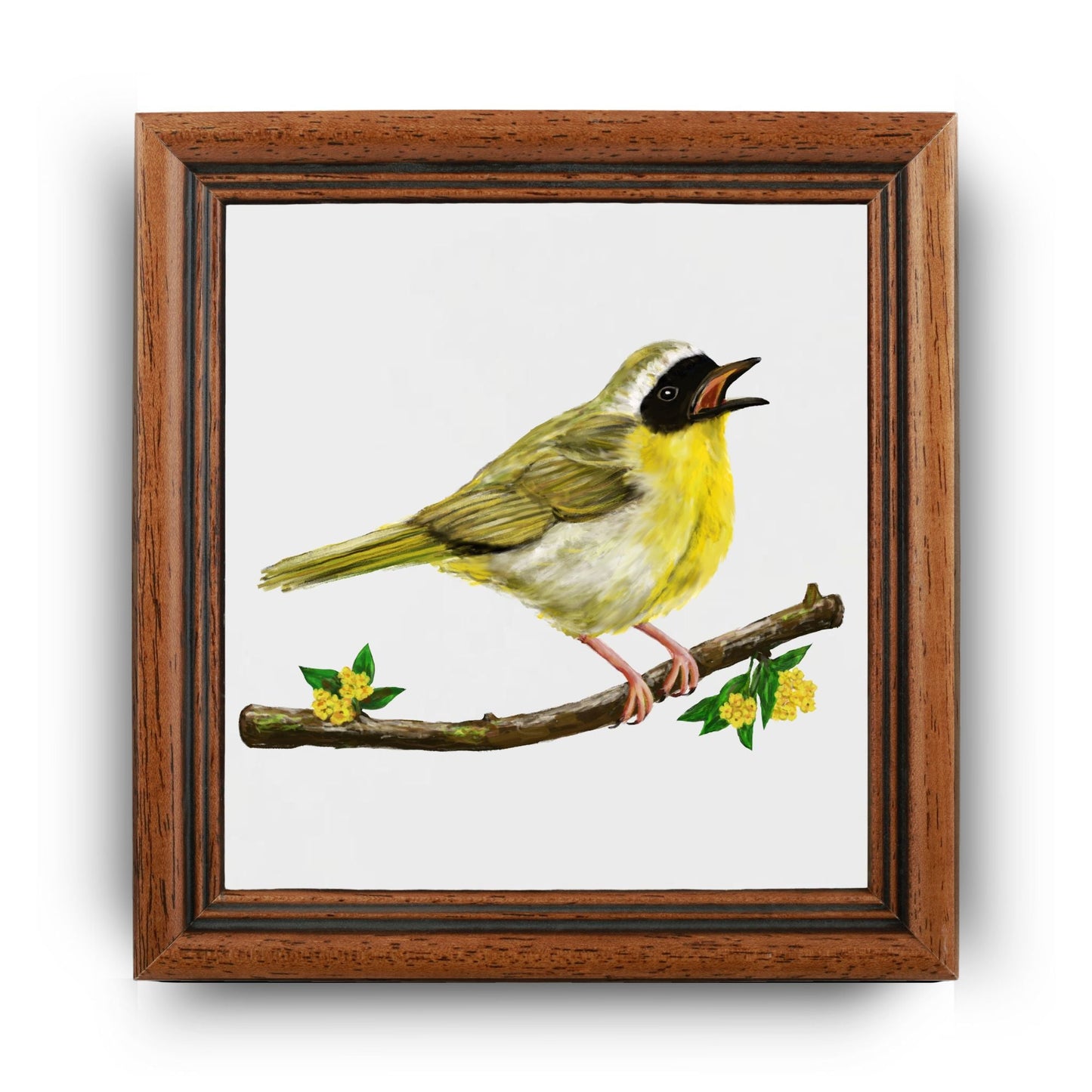 Common Yellowthroat Ceramic Tile - MerikaArt