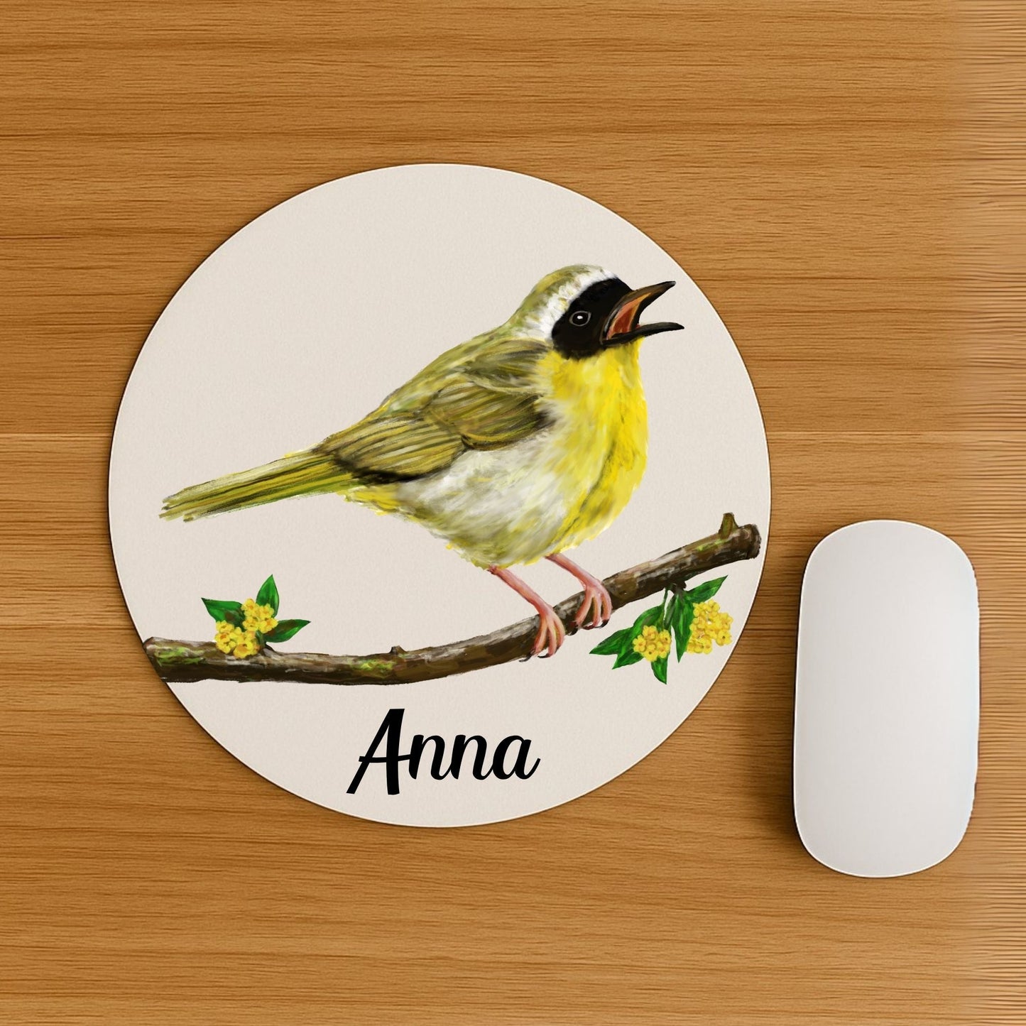 Common Yellowthroat Mousepad - MerikaArt