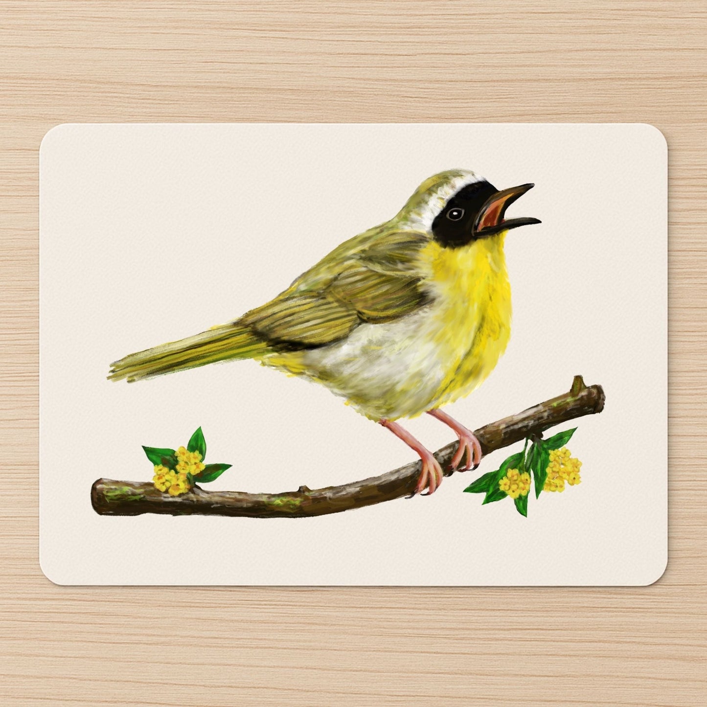 Common Yellowthroat Mousepad - MerikaArt