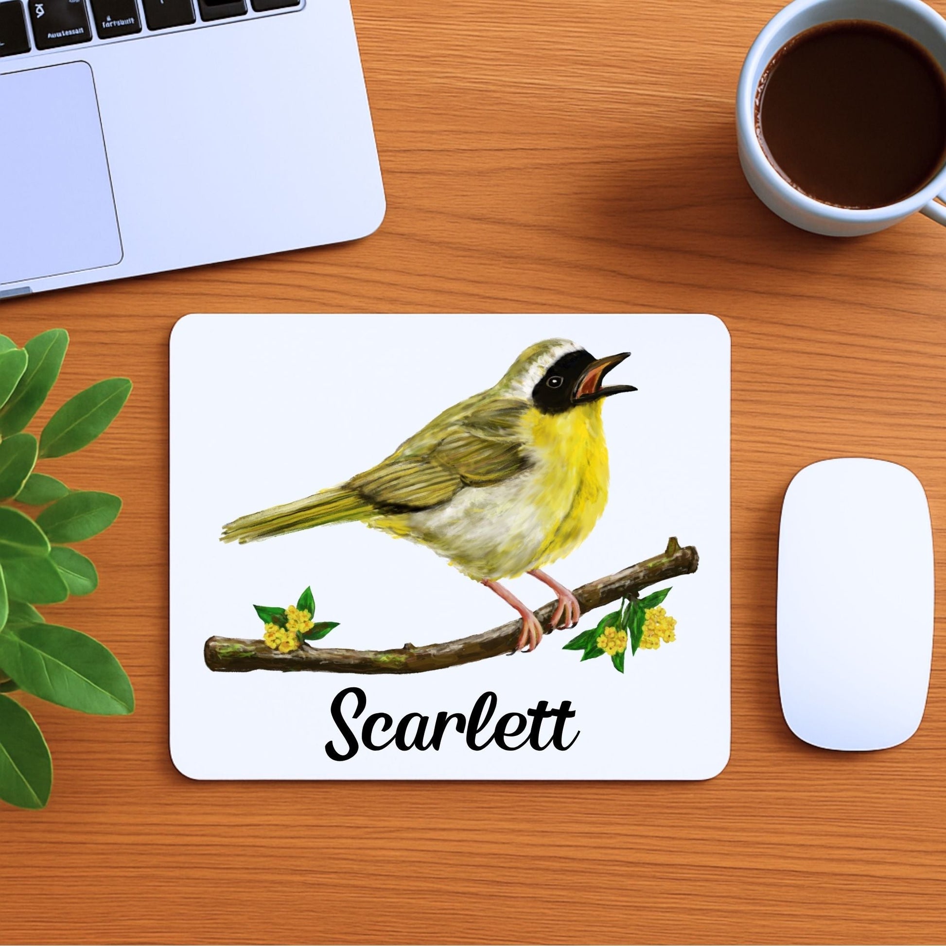 Common Yellowthroat Mousepad - MerikaArt