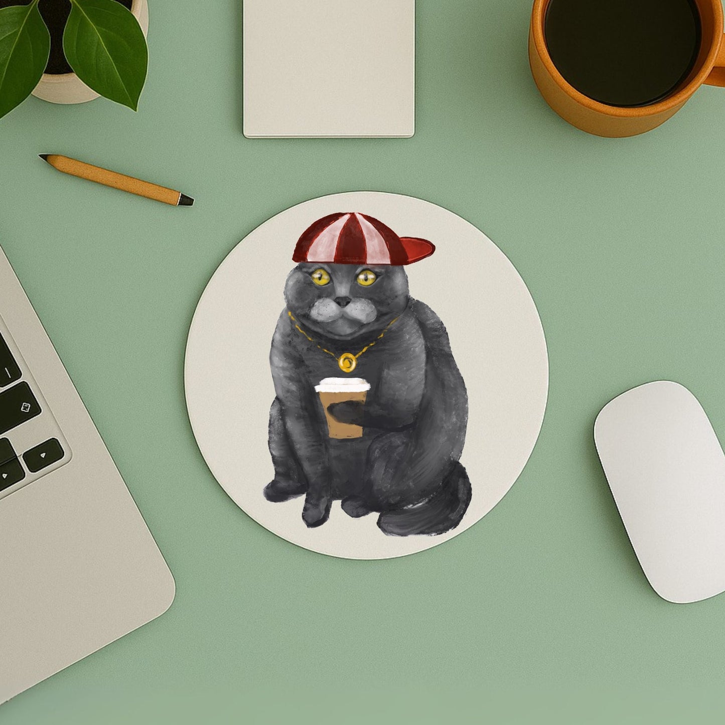 Cool British Shorthair Cat Mousepad - MerikaArt