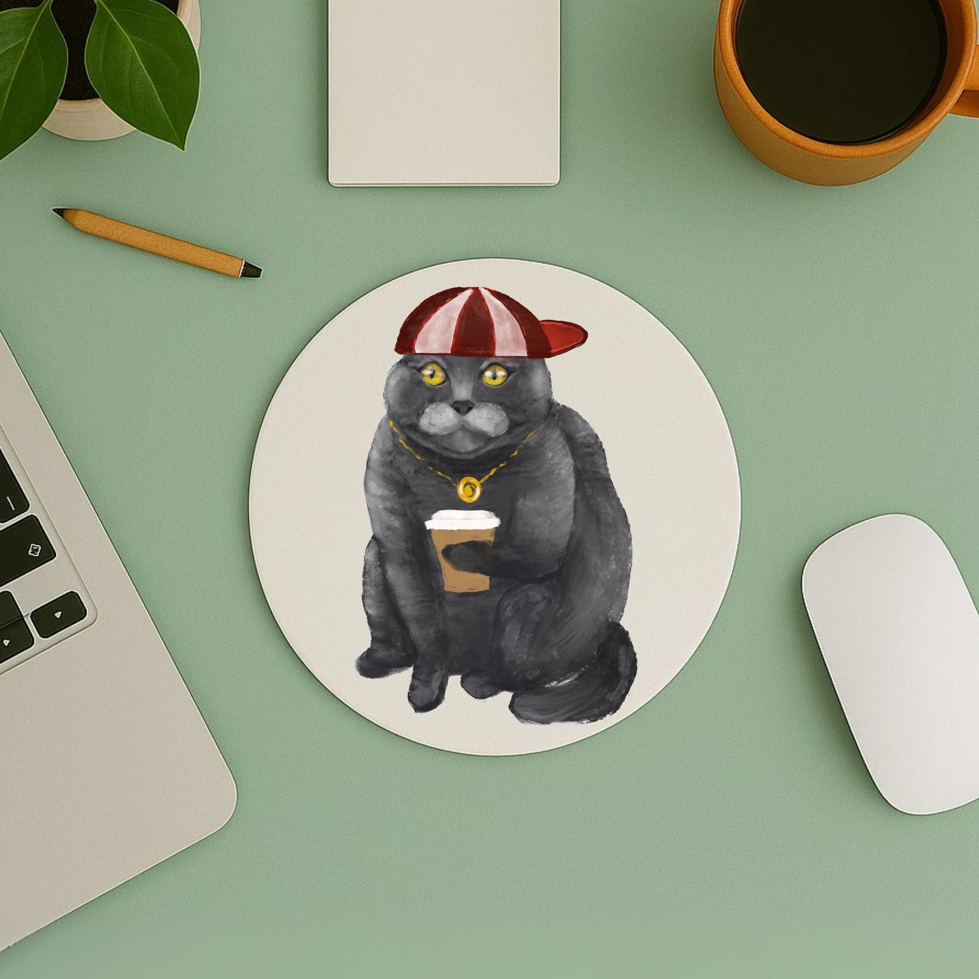 Cool British Shorthair Cat Mousepad - MerikaArt