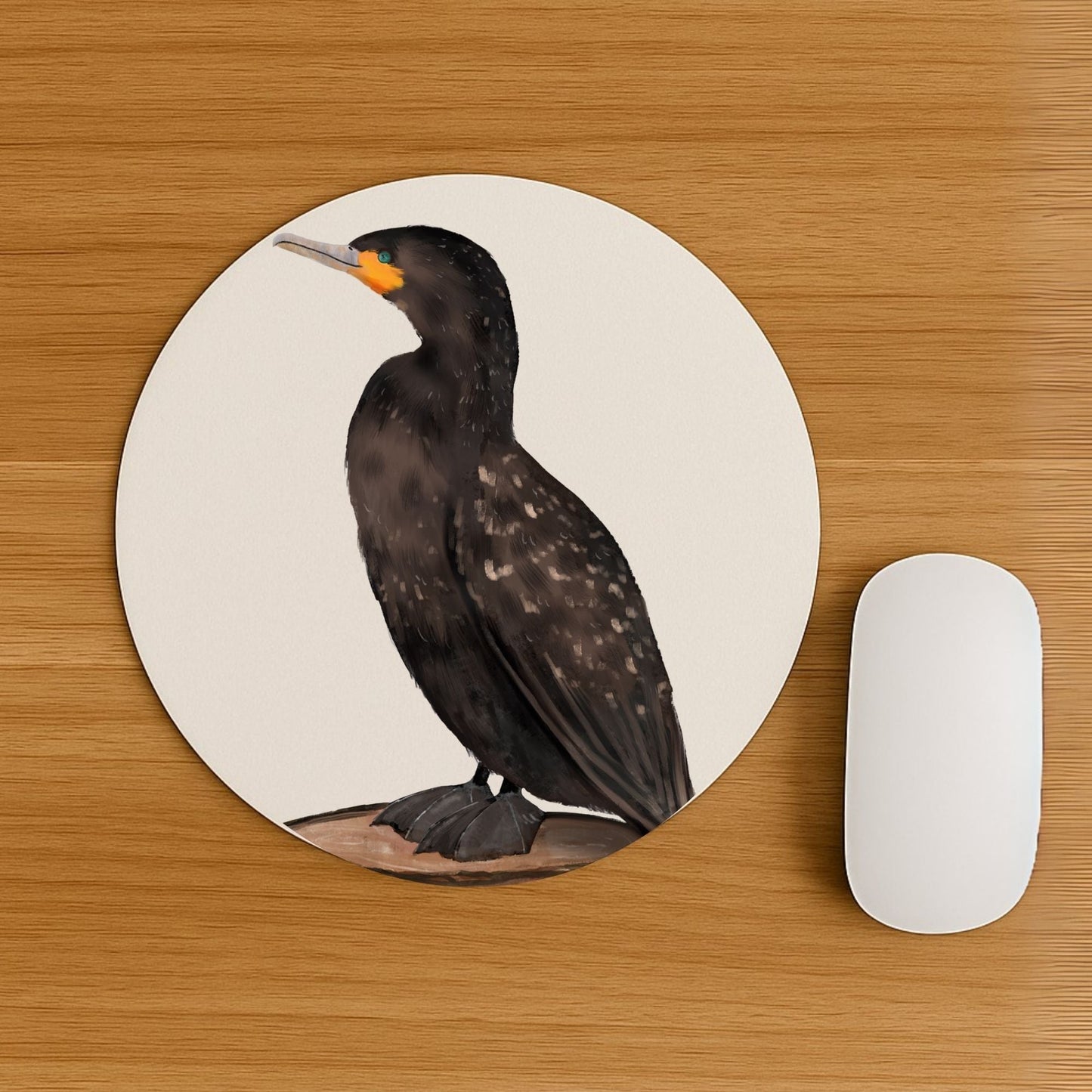Cormorant Bird Mousepad - MerikaArt
