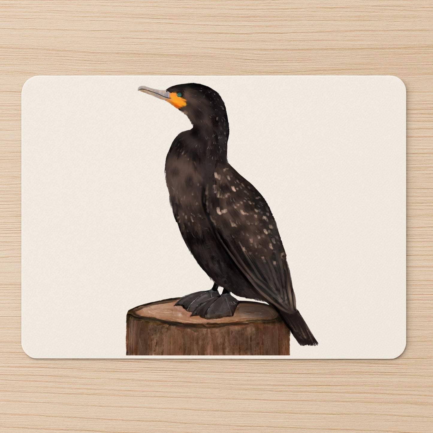 Cormorant Bird Mousepad - MerikaArt