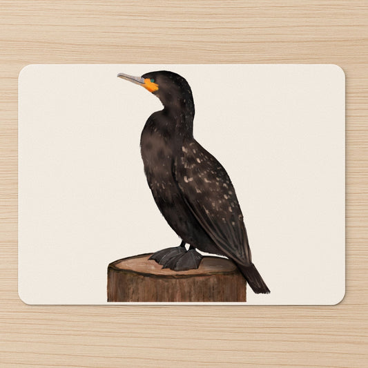 Cormorant Bird Mousepad - MerikaArt