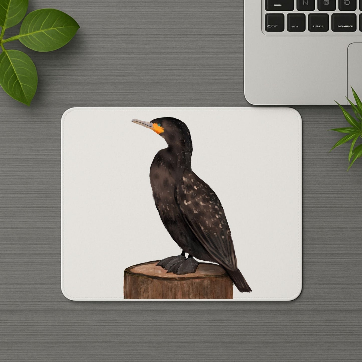 Cormorant Bird Mousepad - MerikaArt