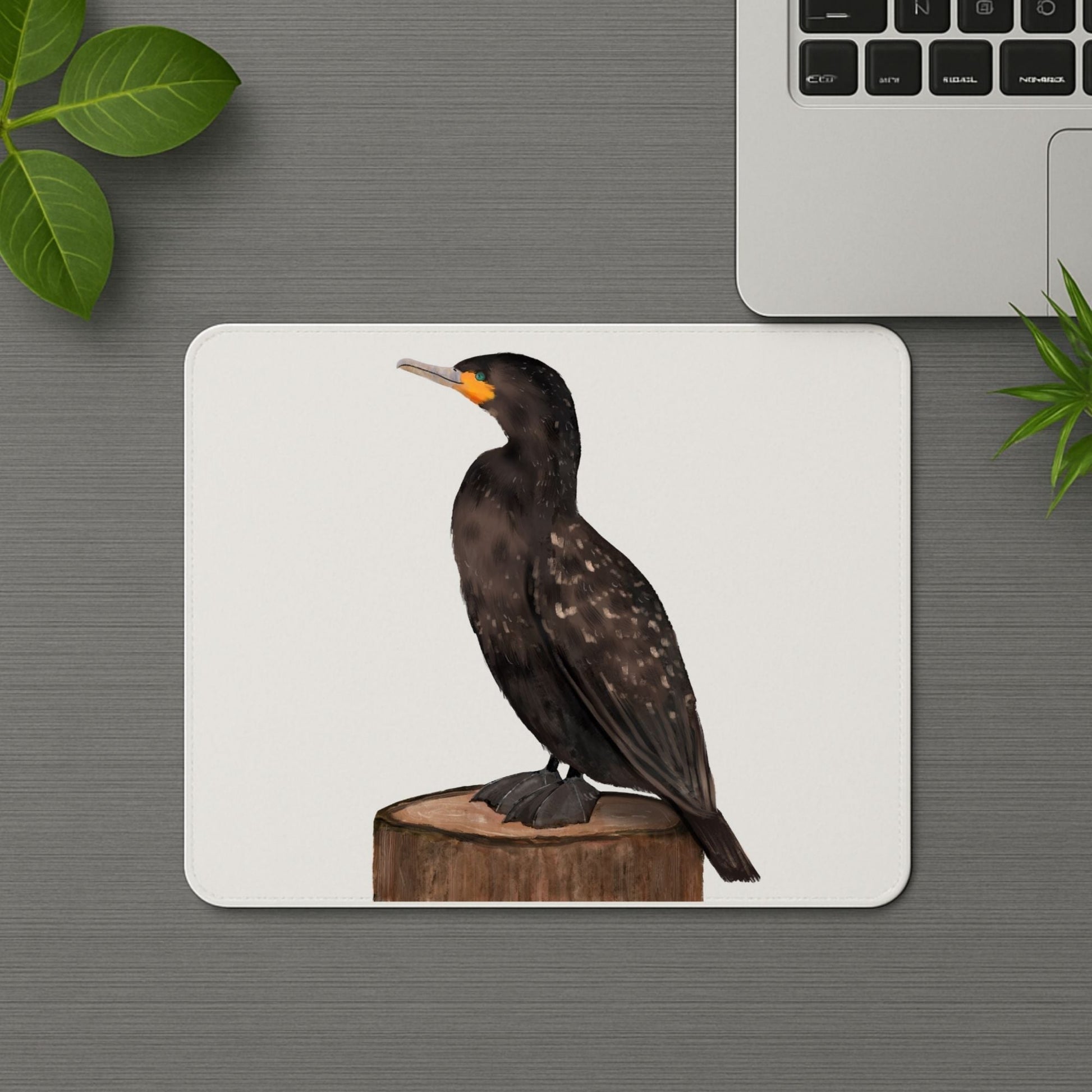 Cormorant Bird Mousepad - MerikaArt