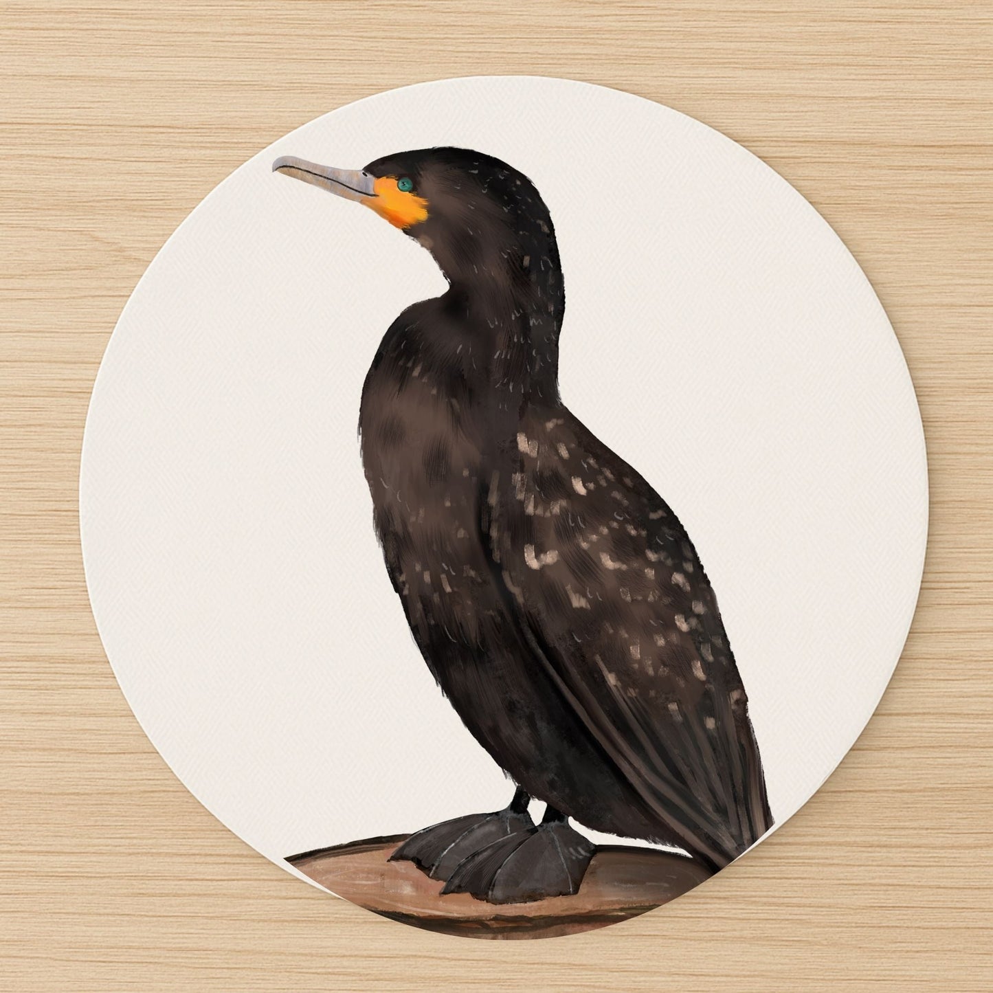 Cormorant Bird Mousepad - MerikaArt