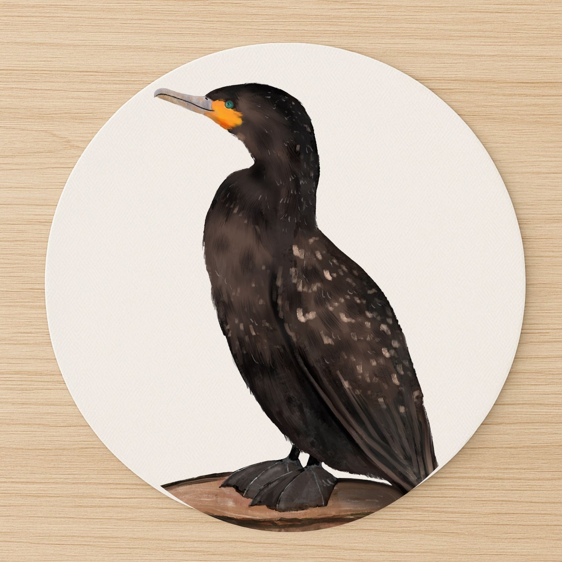 Cormorant Bird Mousepad - MerikaArt