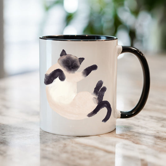 Cozy Sleeping Cat Ceramic Coffee Mug - MerikaArt