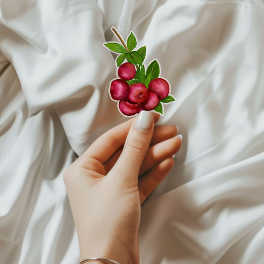 Cranberry Cluster Sticker - MerikaArt