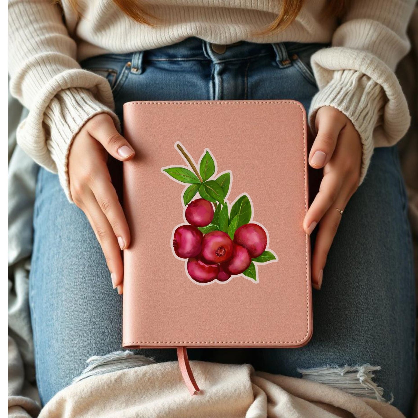 Cranberry Cluster Sticker - MerikaArt