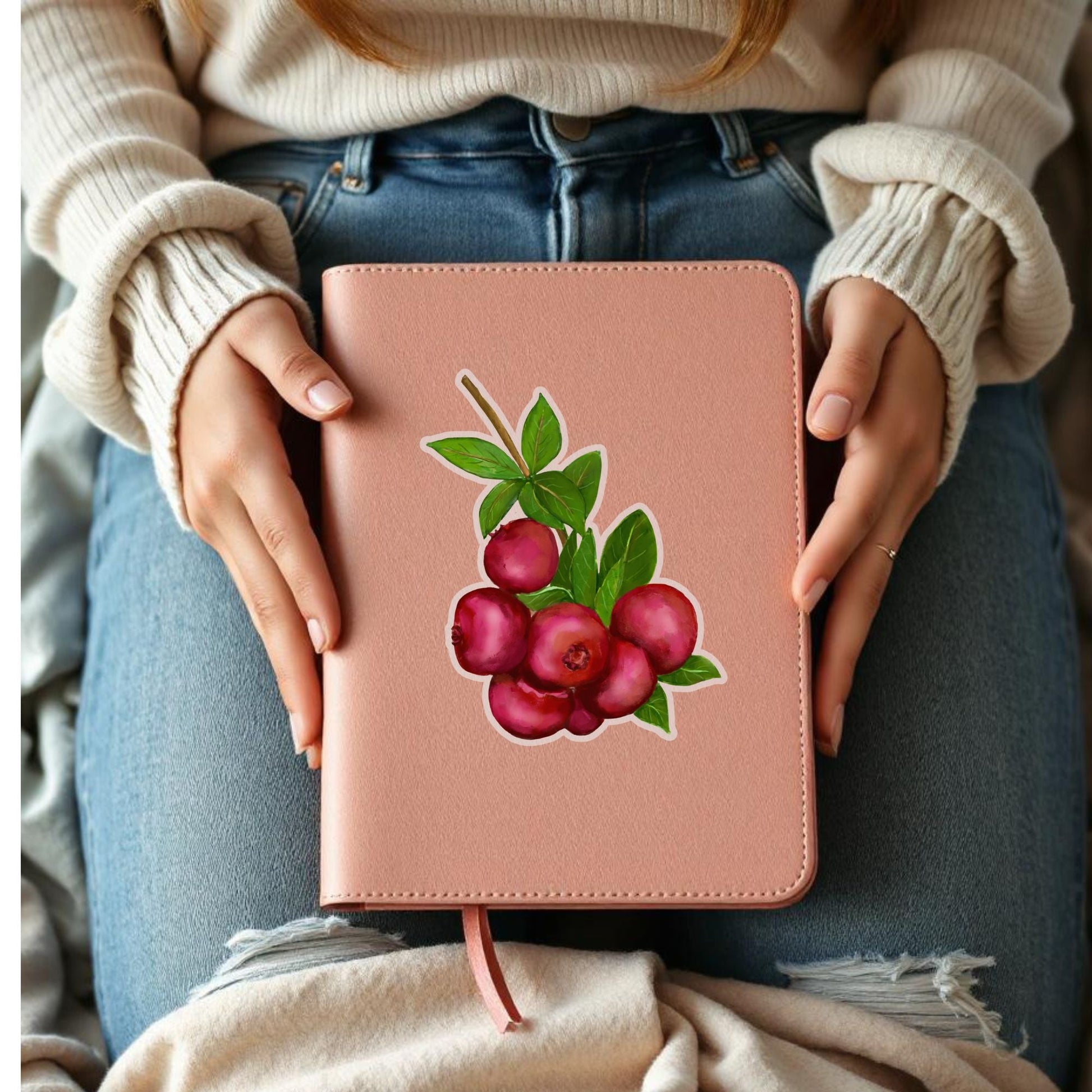 Cranberry Cluster Sticker - MerikaArt