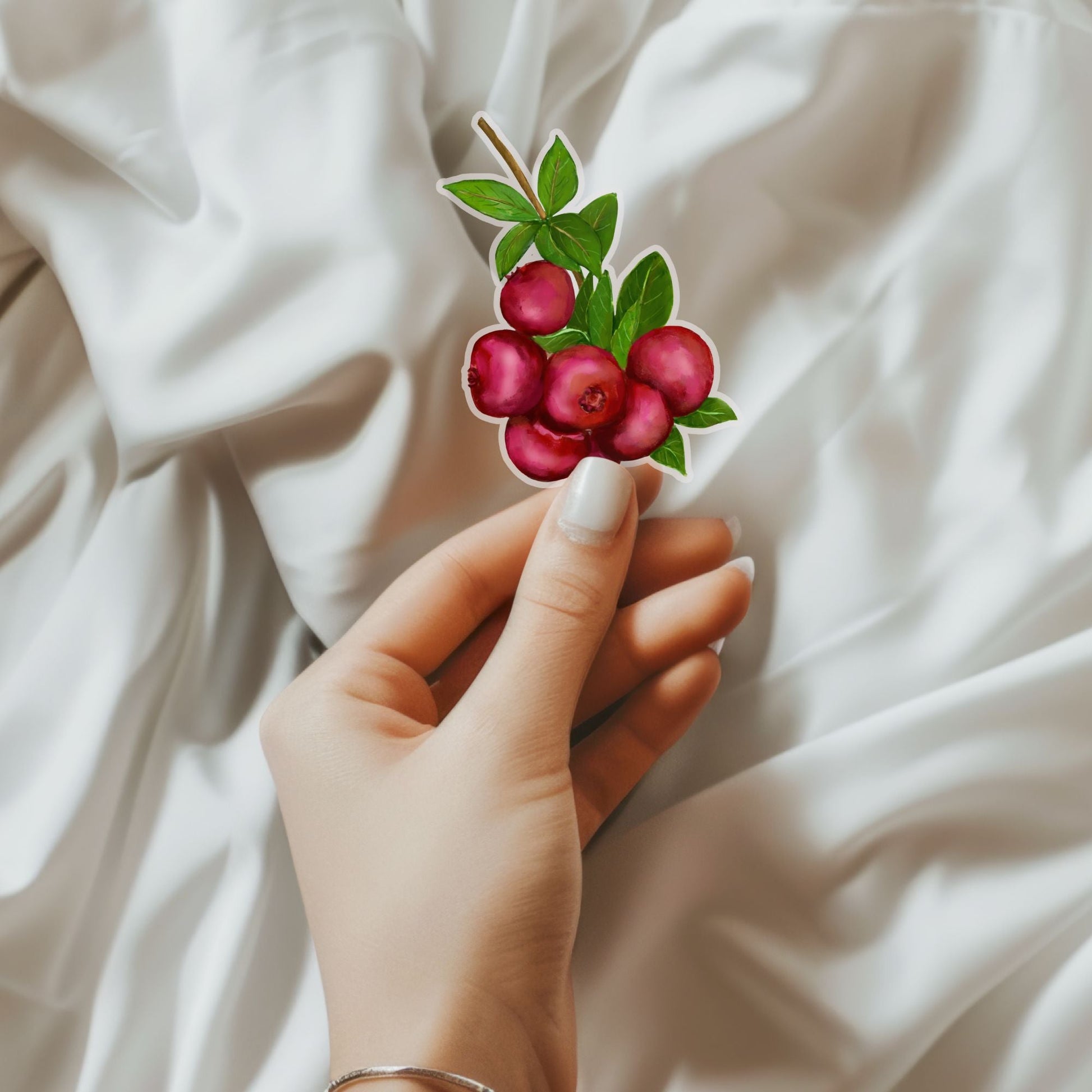 Cranberry Cluster Sticker - MerikaArt