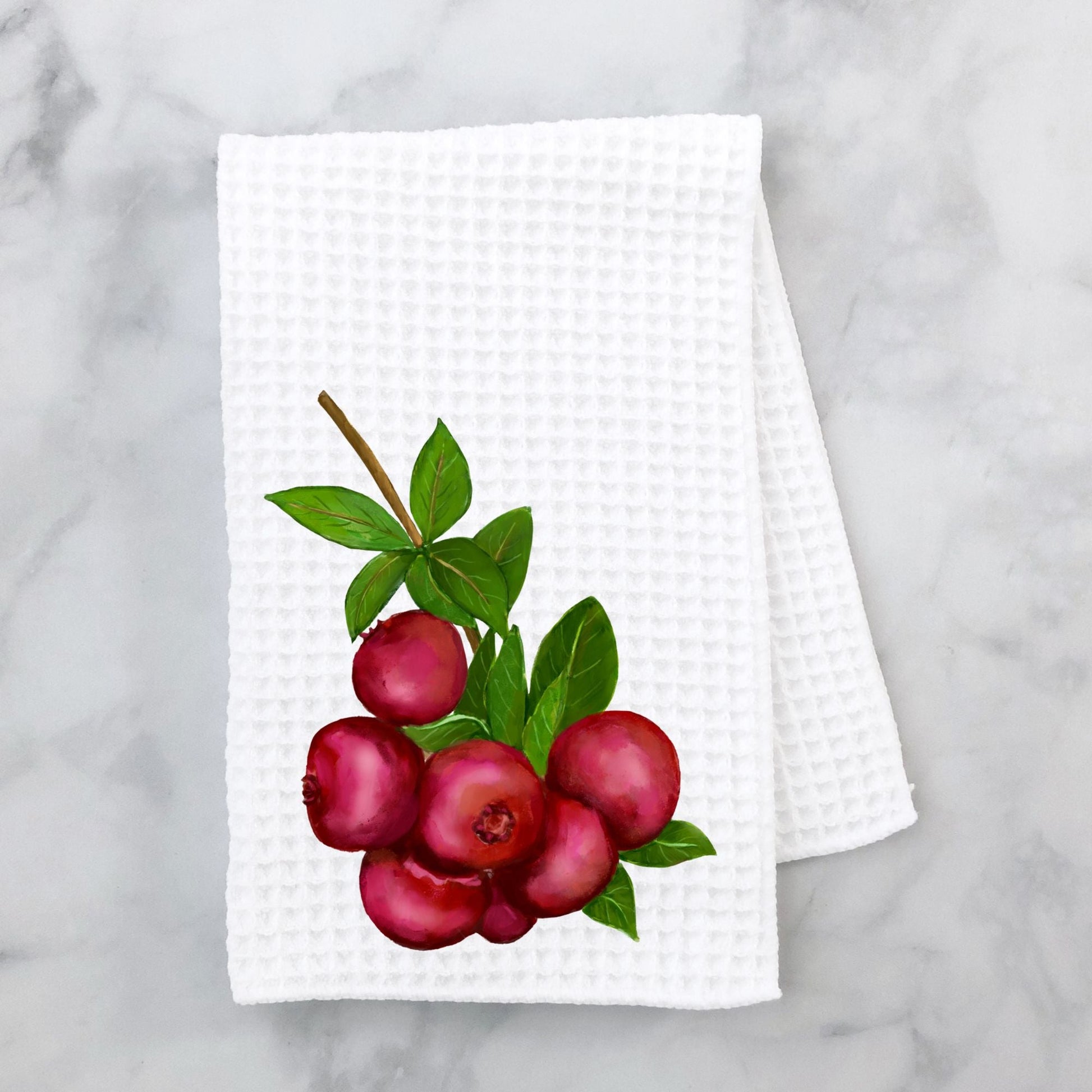 Cranberry Kitchen Towel - MerikaArt