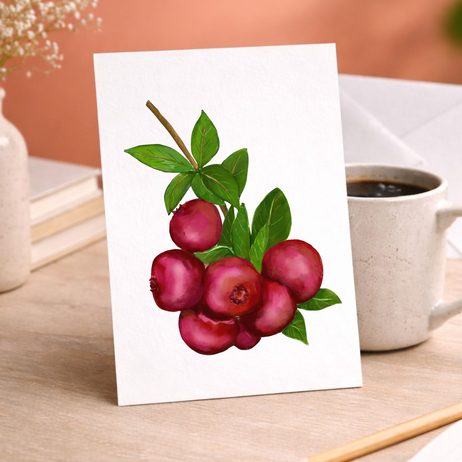 Cranberry Postcard - MerikaArt