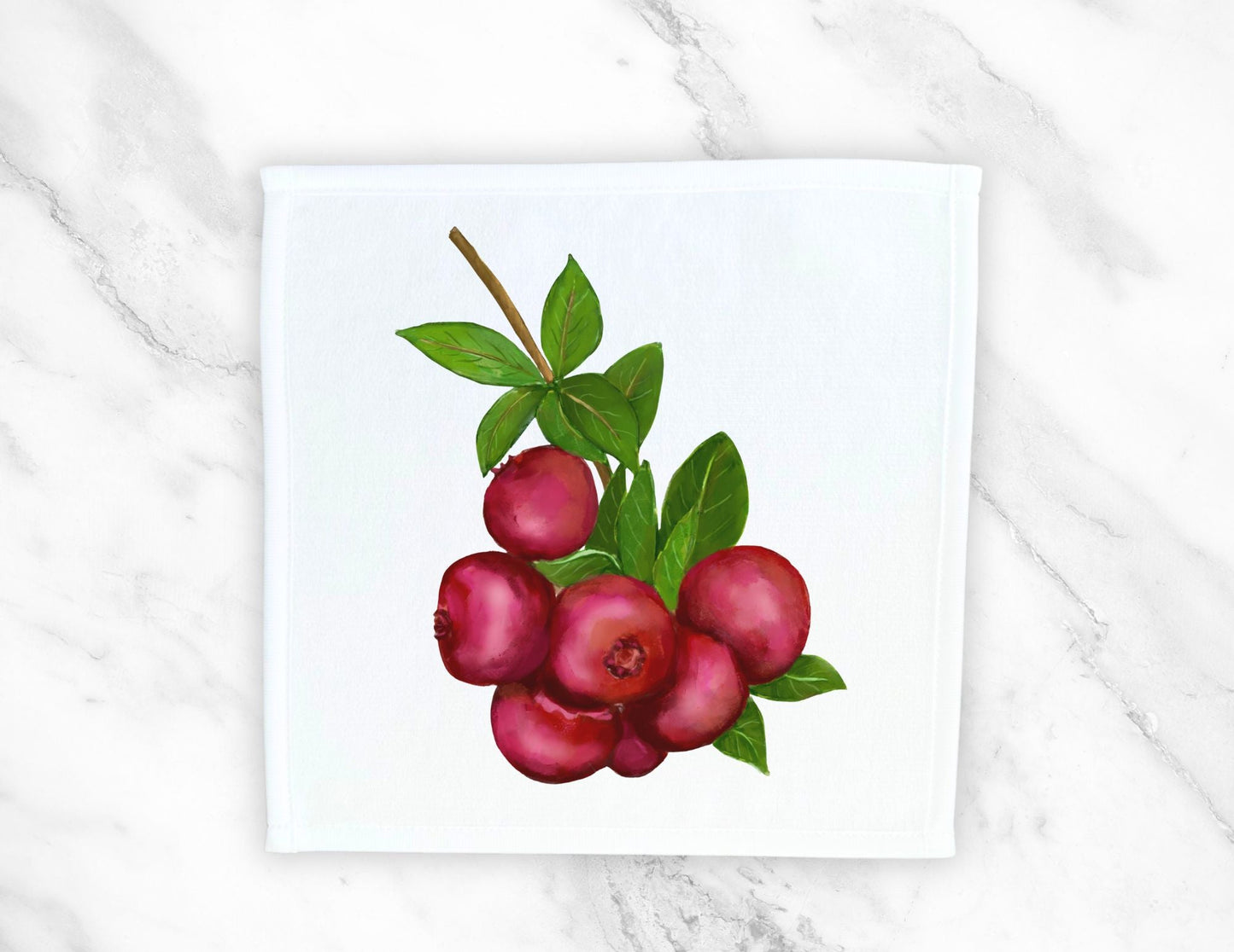 Cranberry Washcloth - MerikaArt