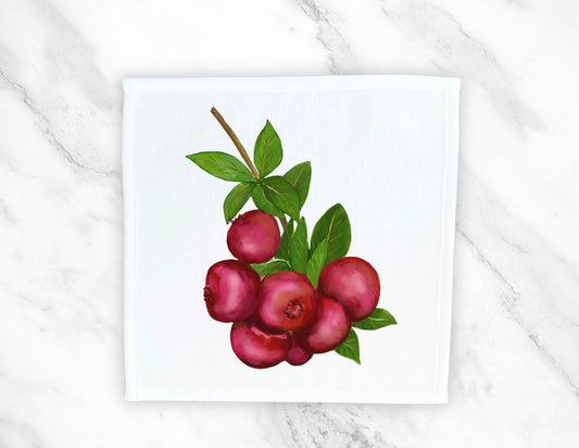 Cranberry Washcloth - MerikaArt