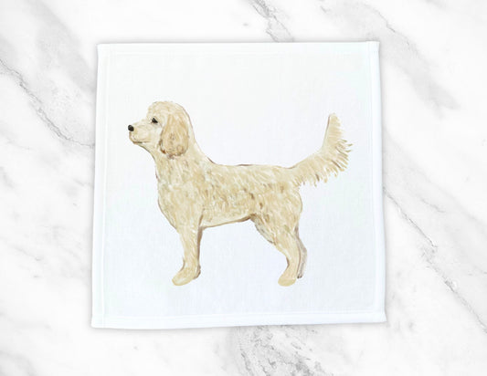 Cream Doodle Dog Washcloth - MerikaArt