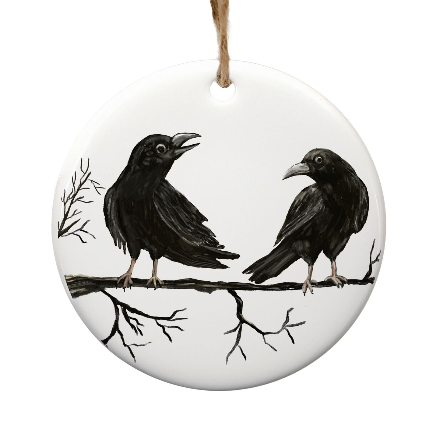 Crow Ceramic Ornament - MerikaArt