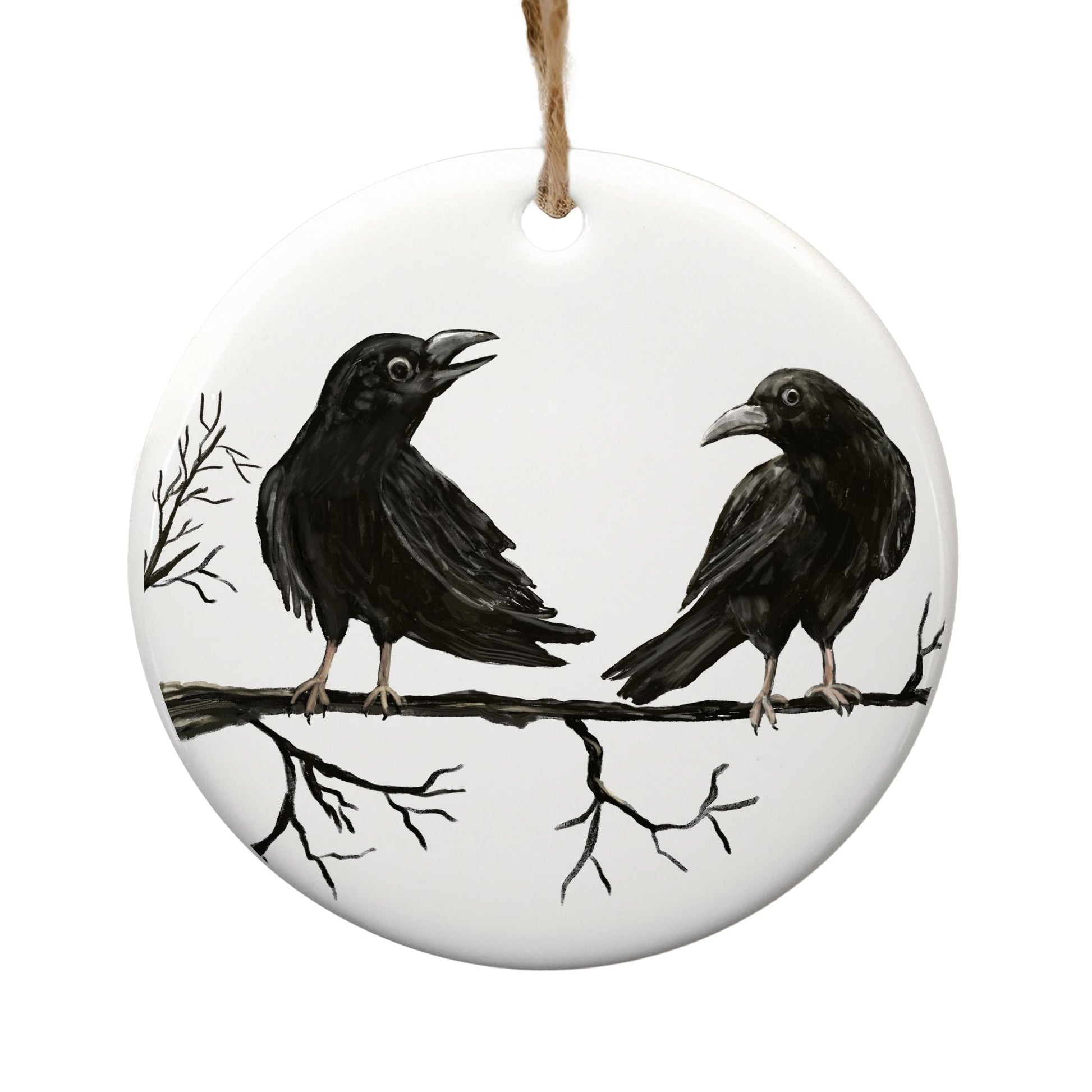 Crow Ceramic Ornament - MerikaArt