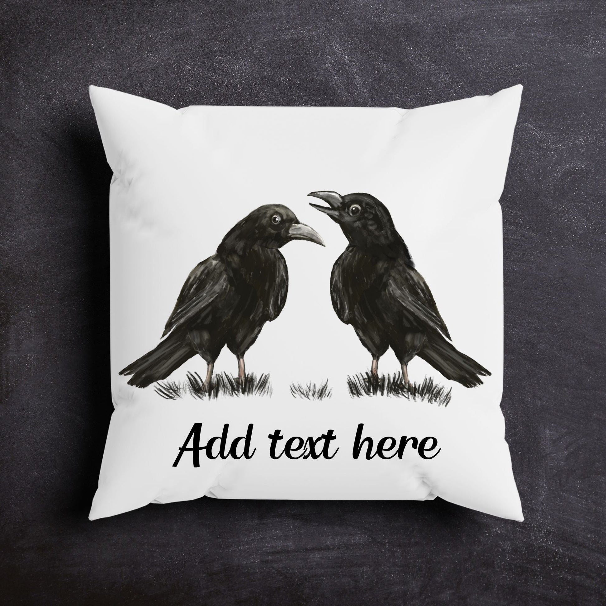 Crows Bird Pillow - MerikaArt