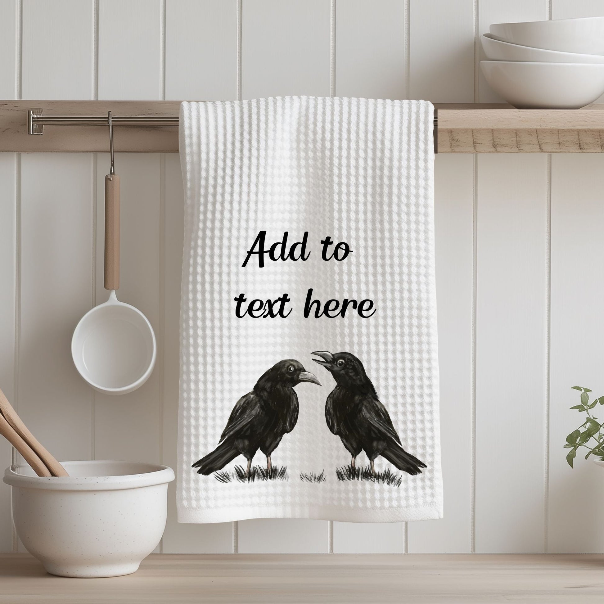 Crows Kitchen Towel - MerikaArt