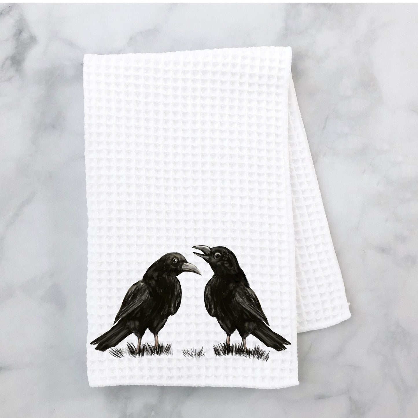 Crows Kitchen Towel - MerikaArt