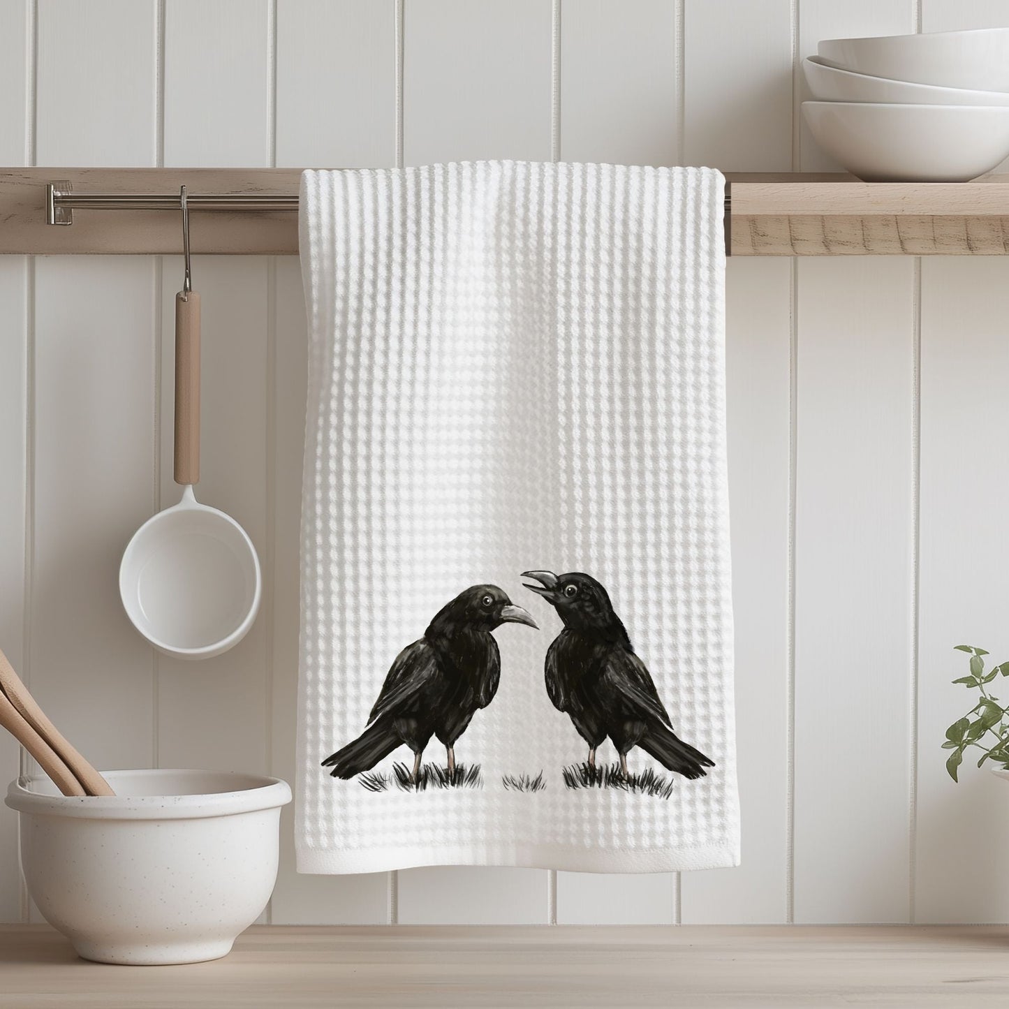 Crows Kitchen Towel - MerikaArt