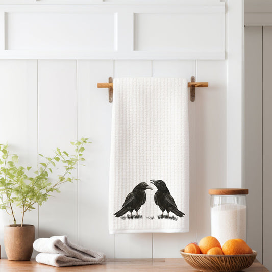 Crows Kitchen Towel - MerikaArt