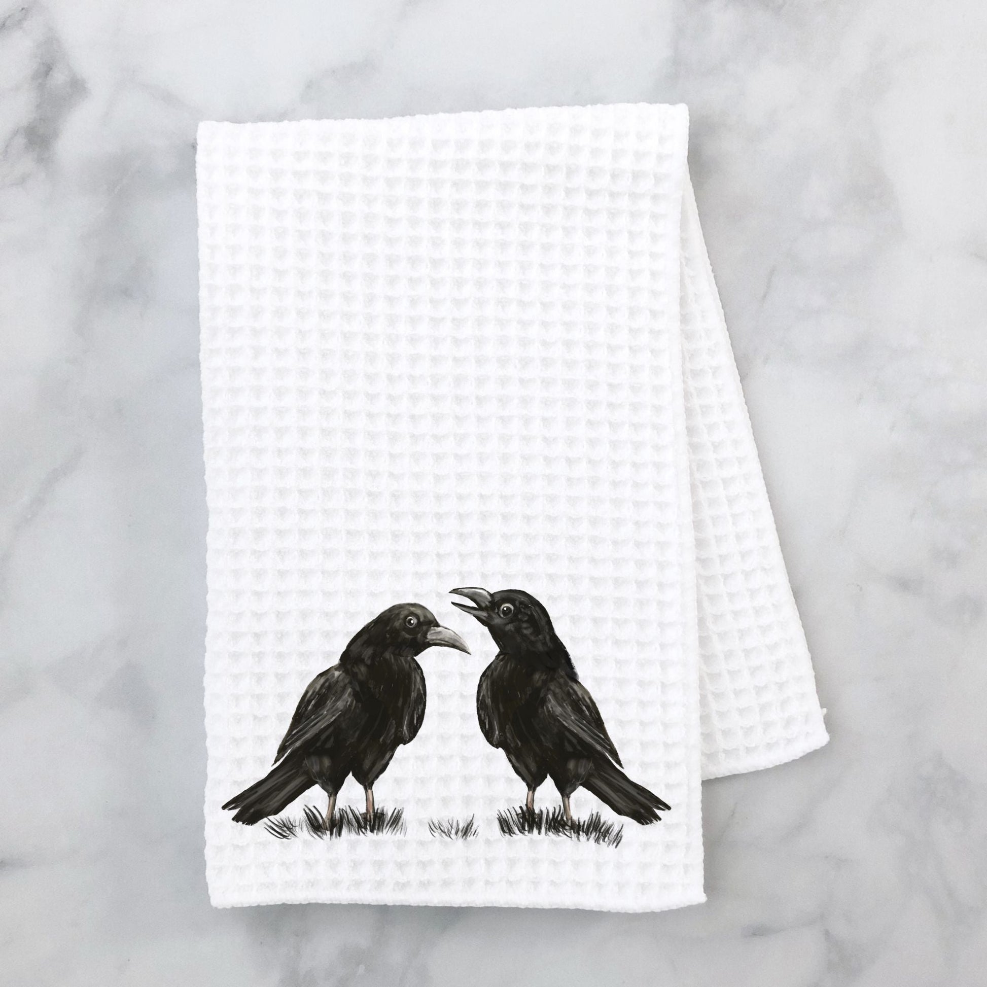 Crows Kitchen Towel - MerikaArt