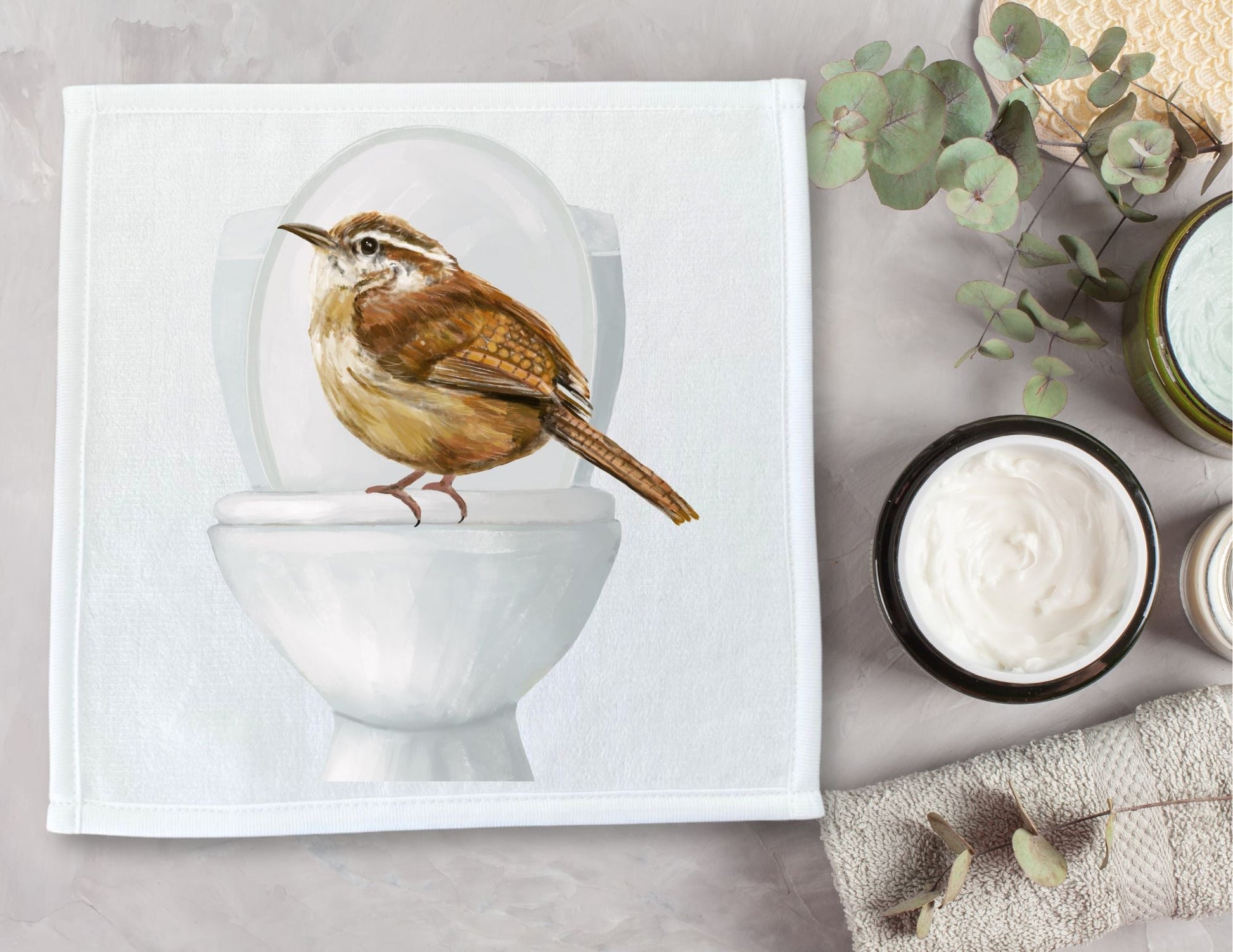 Curious Bird Toilet Washcloth – A Fun Gift for Bird Enthusiasts - MerikaArt