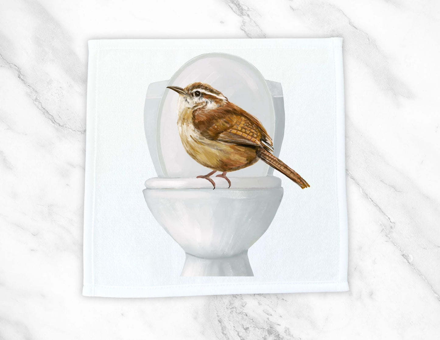 Curious Bird Toilet Washcloth – A Fun Gift for Bird Enthusiasts - MerikaArt