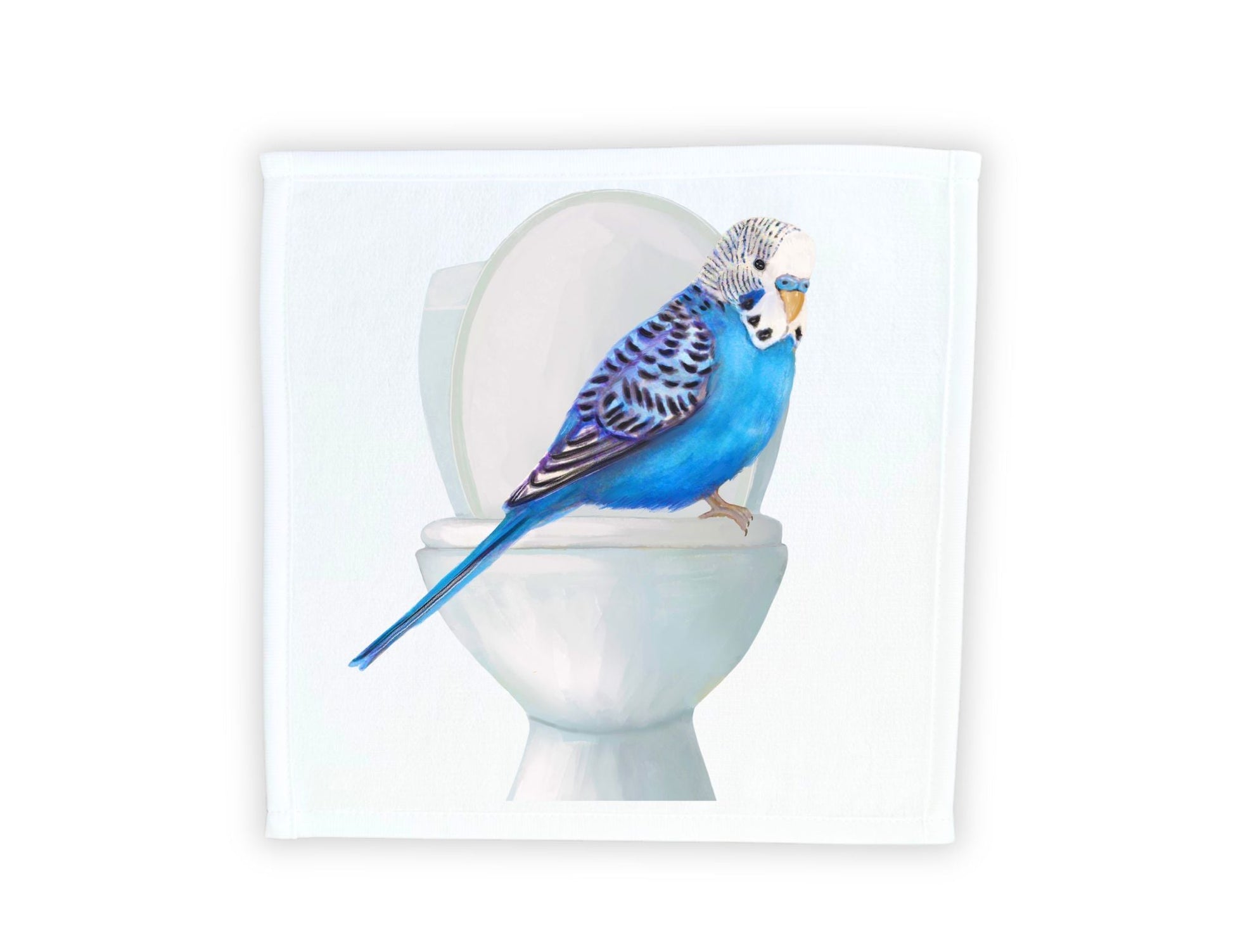 Curious Budgie Toilet Washcloth – A Fun Gift for Bird Lovers - MerikaArt