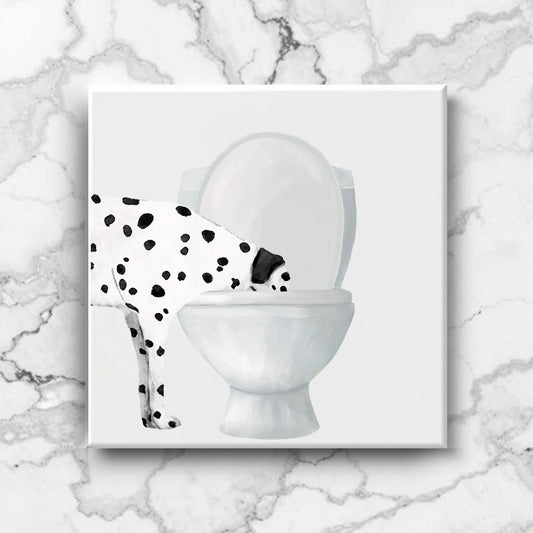 Dalmatian Toilet Ceramic Tile - MerikaArt