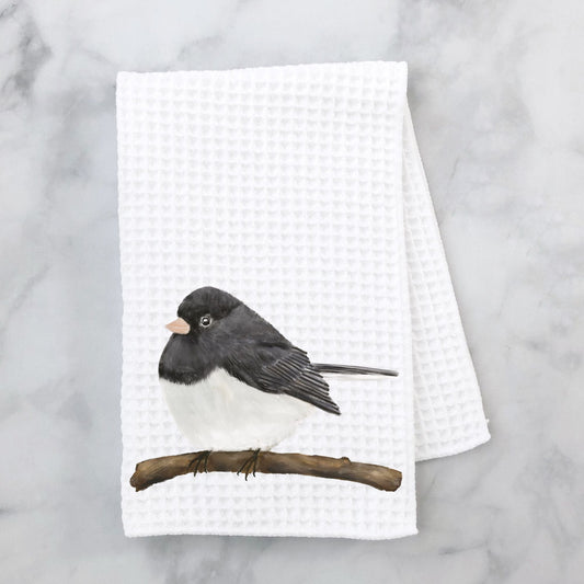 Dark - eyed Junco Kitchen Towel - MerikaArt