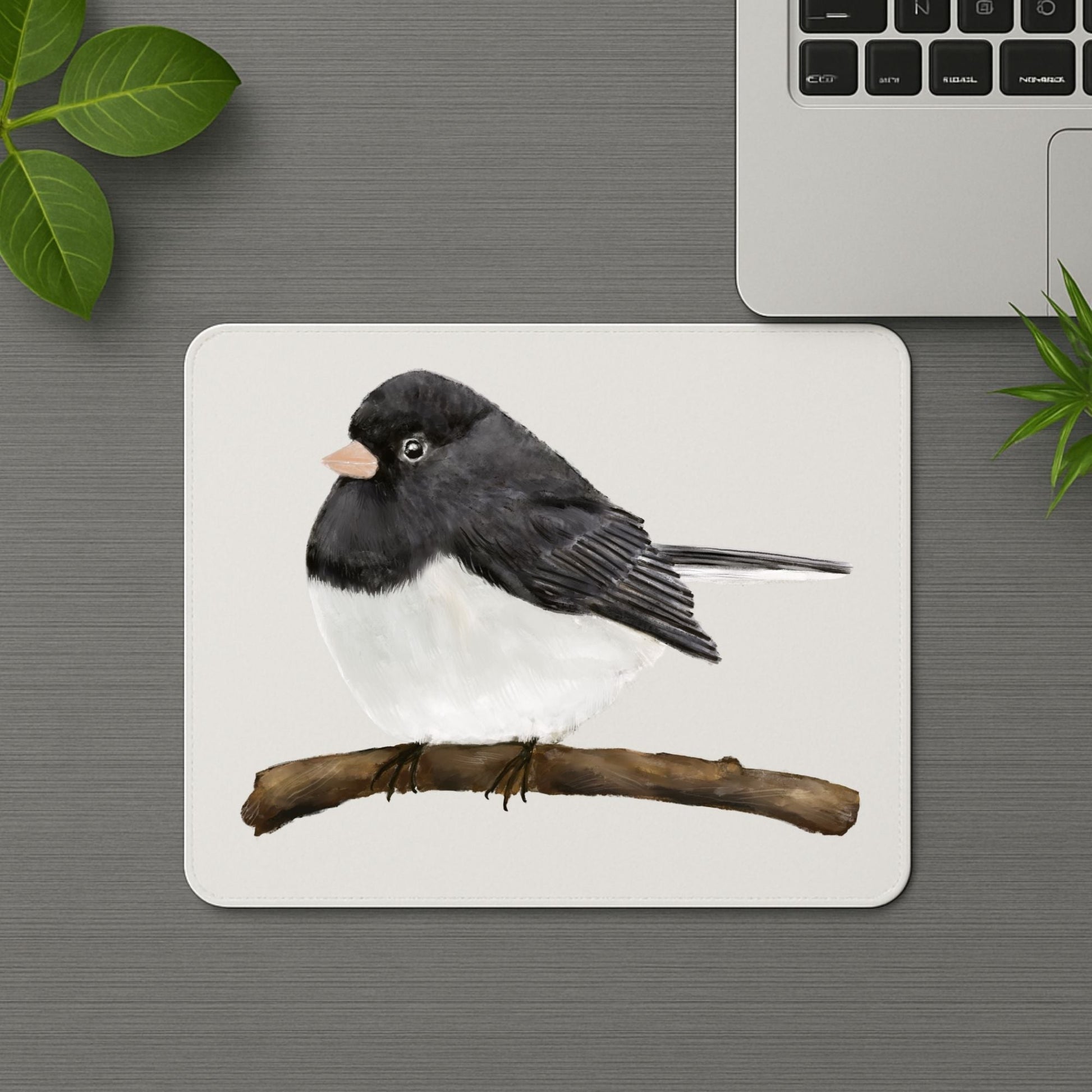 Dark - eyed Junco Mousepad - MerikaArt