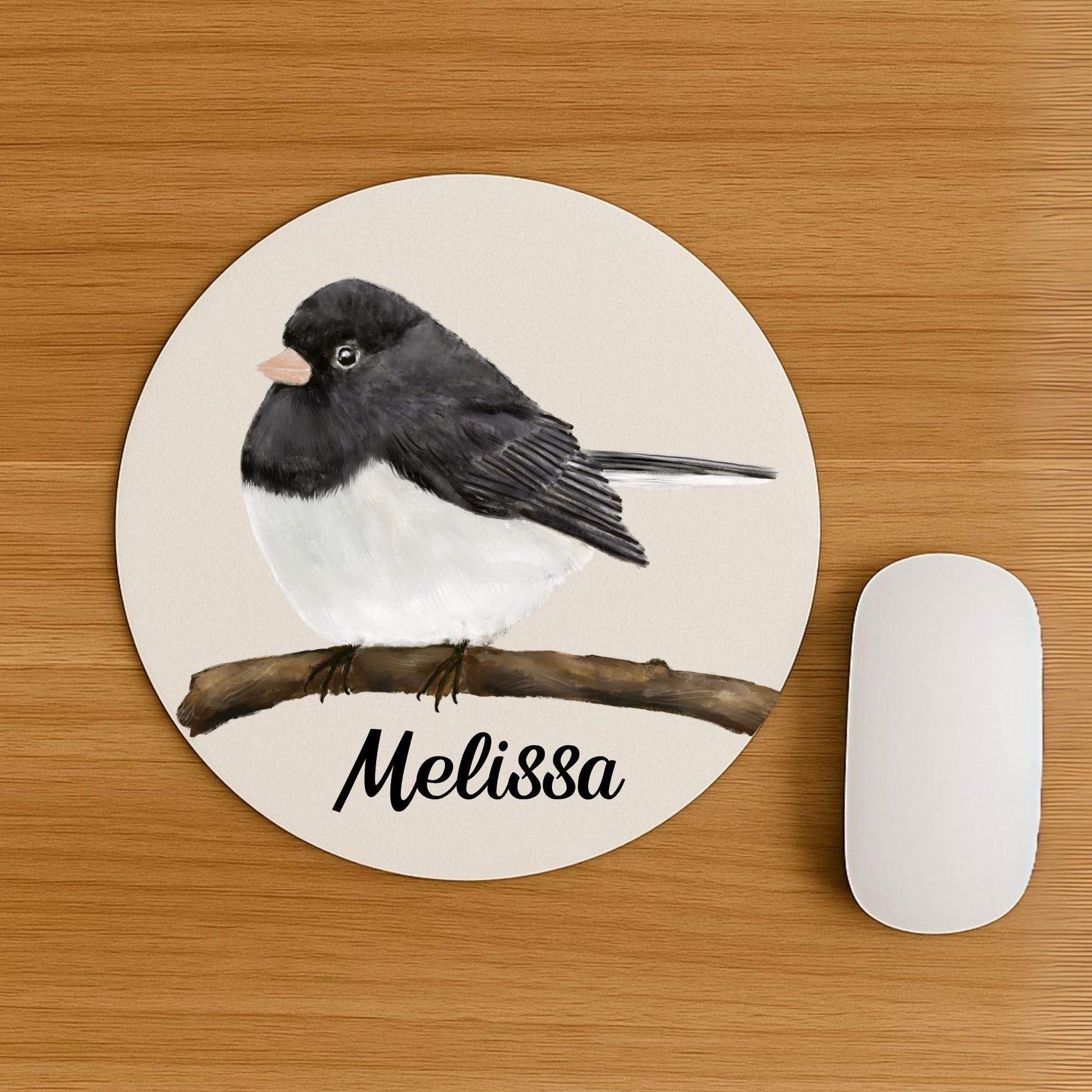 Dark - eyed Junco Mousepad - MerikaArt