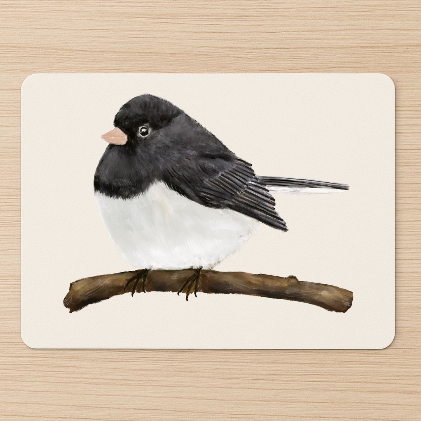 Dark - eyed Junco Mousepad - MerikaArt