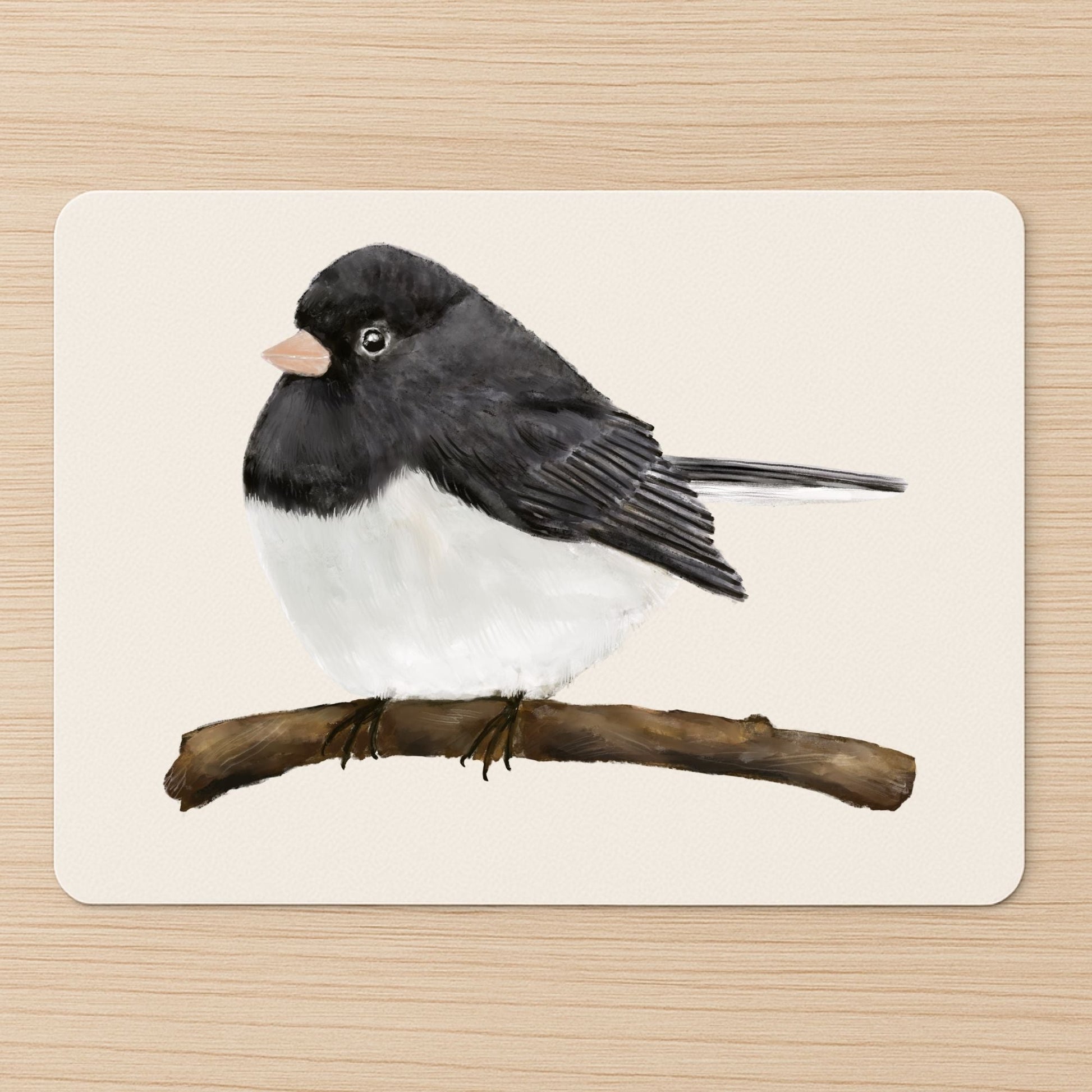 Dark - eyed Junco Mousepad - MerikaArt