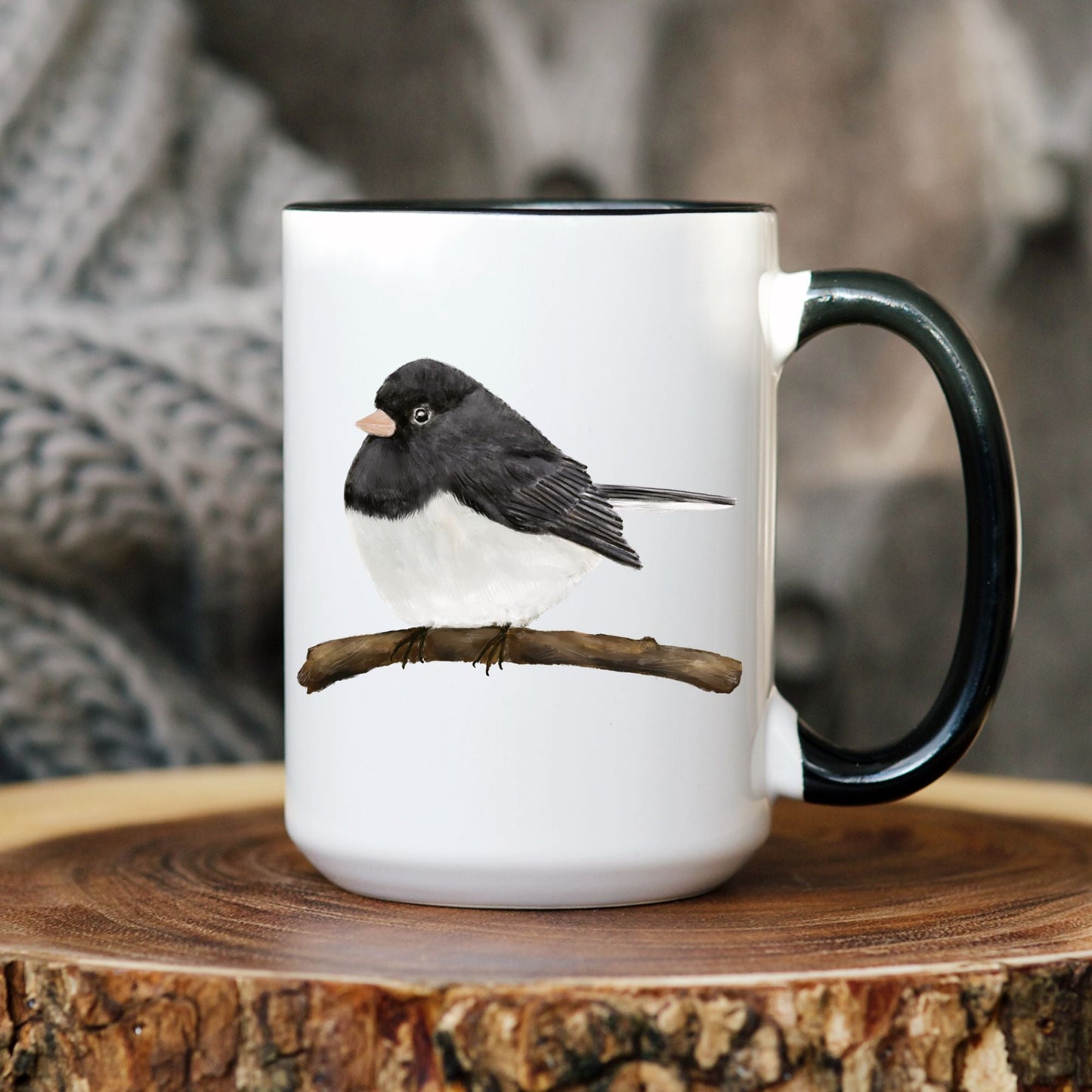 Dark - Eyed Junco Mug - MerikaArt