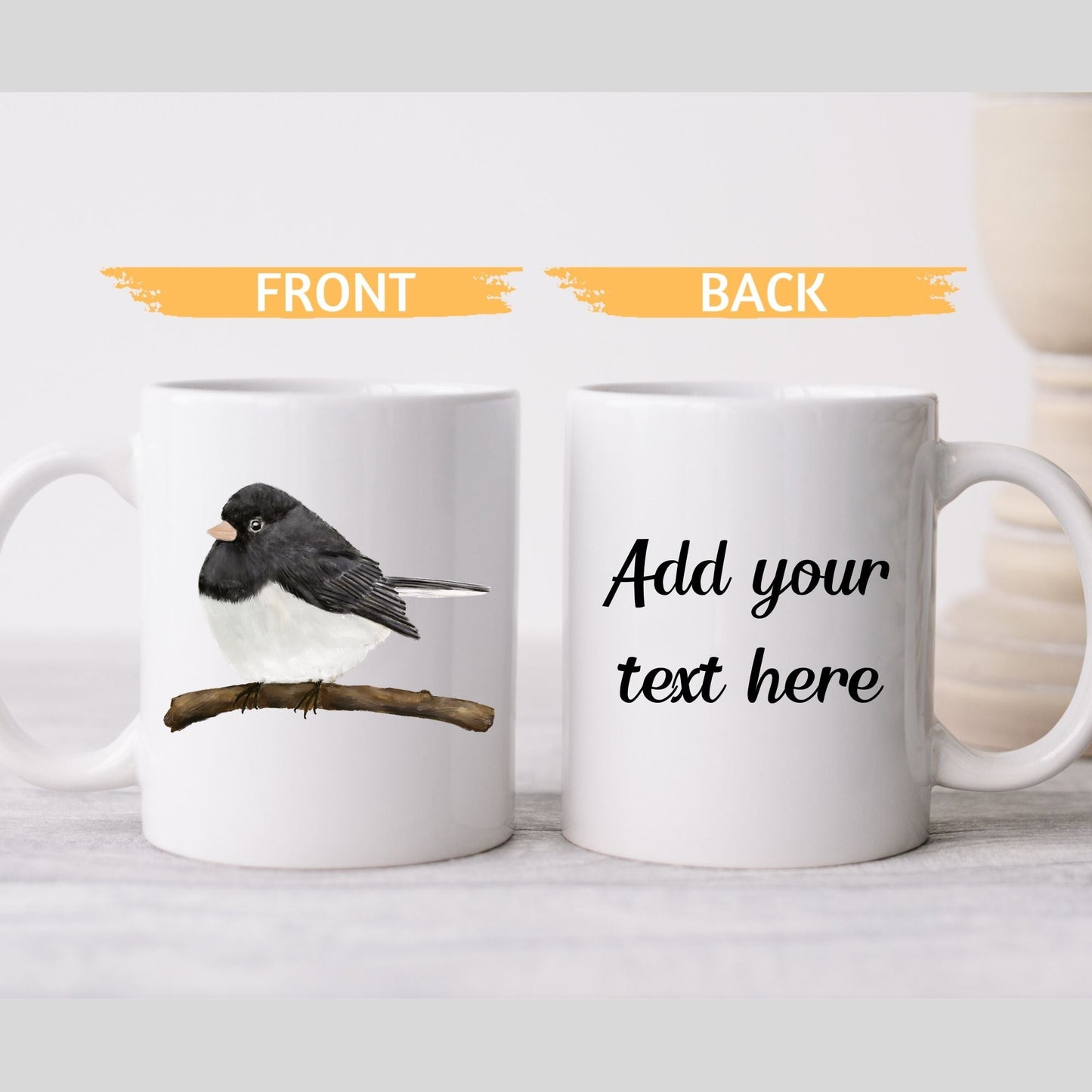 Dark - Eyed Junco Mug - MerikaArt