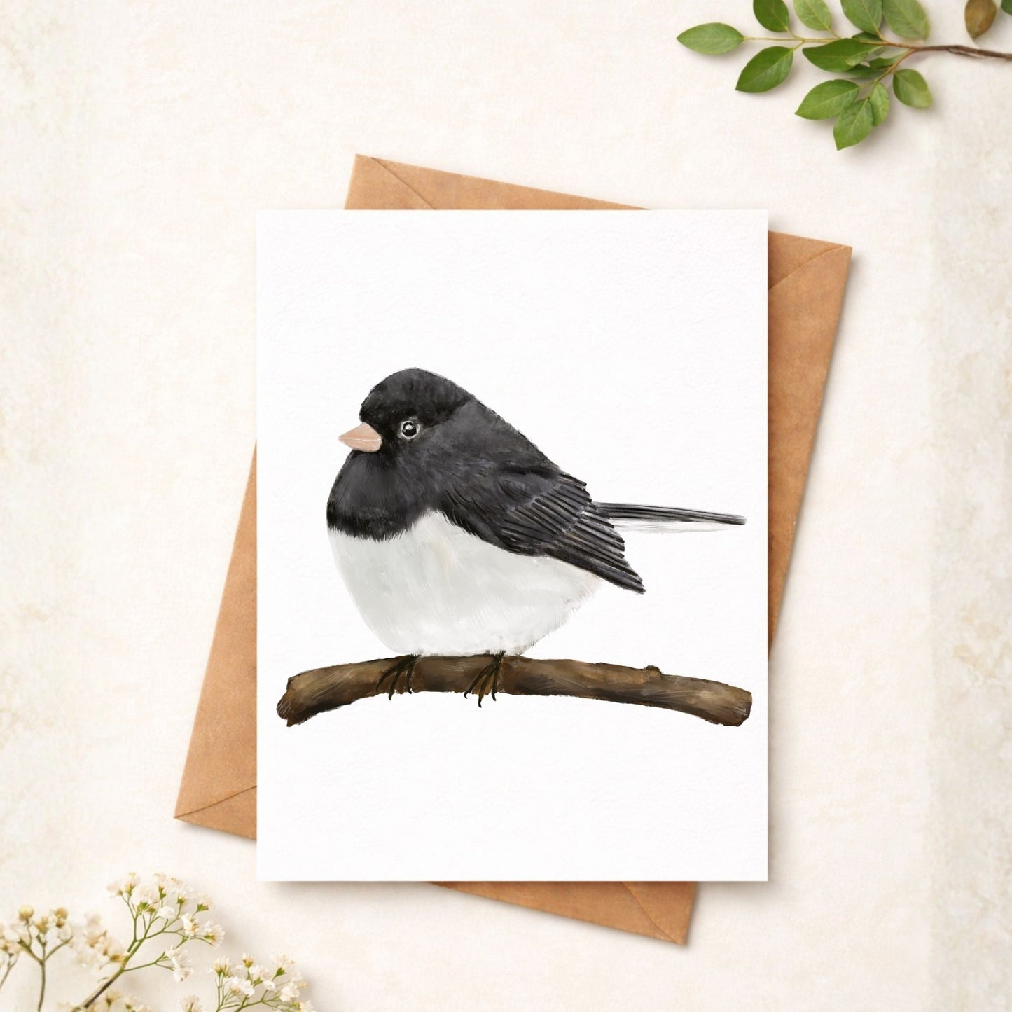 Dark - eyed Junco Postcard - MerikaArt