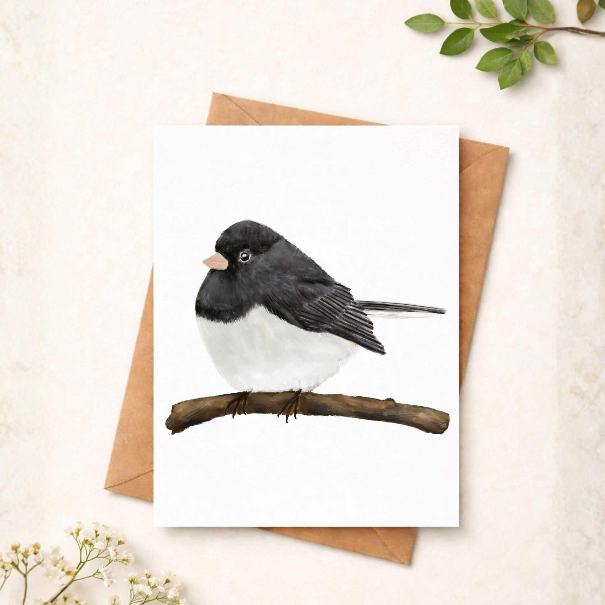Dark - eyed Junco Postcard - MerikaArt