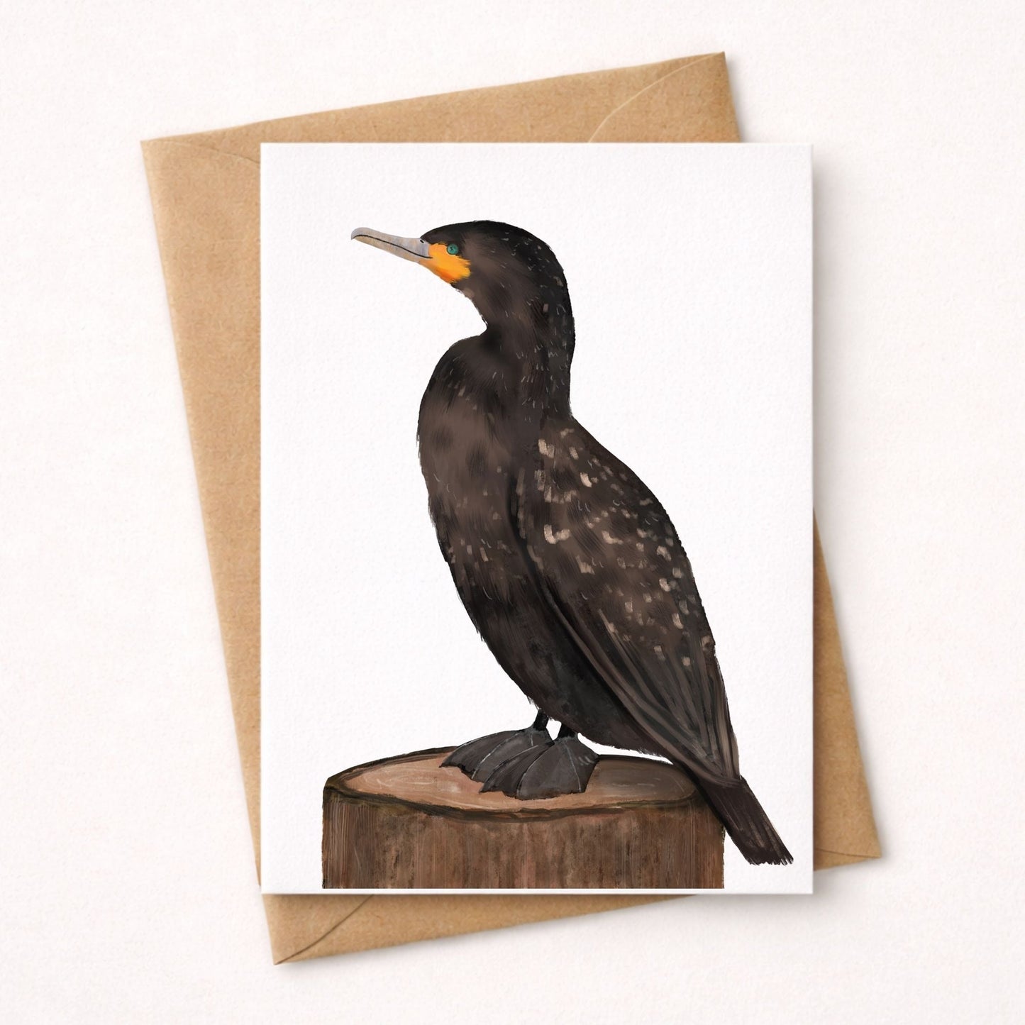 Double - crested Cormorant Postcard - MerikaArt