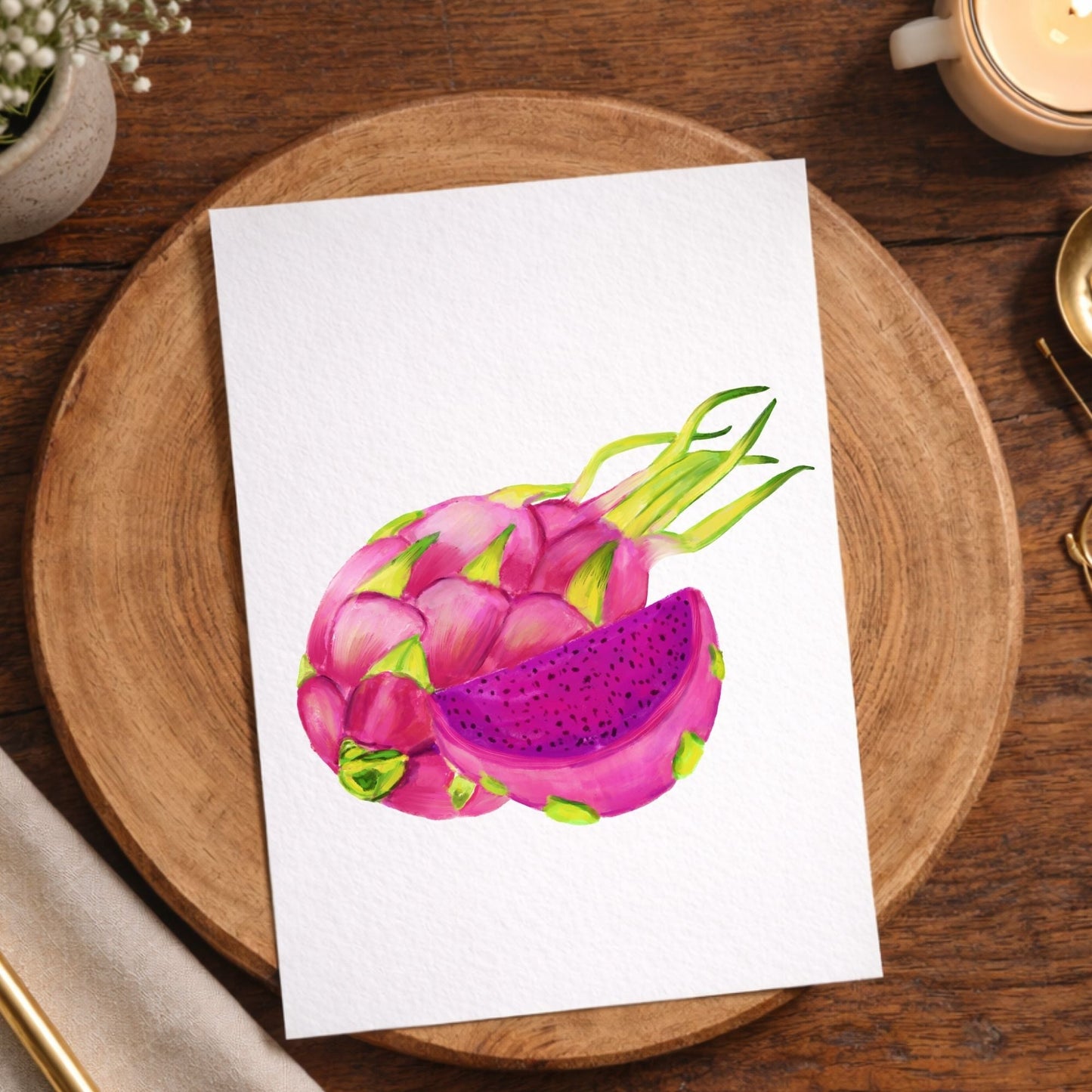 Dragon Fruit Postcard - MerikaArt