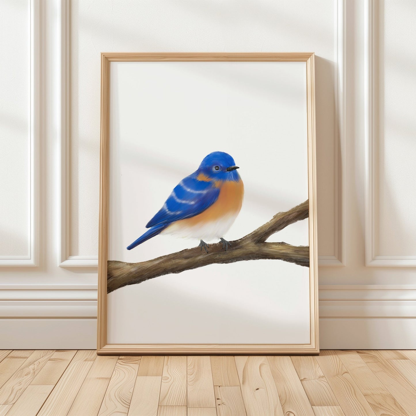Eastern Bluebird Art Print – Bright and Cheerful Bird Decor - MerikaArt